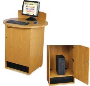 OPAC Station With Round Tabletop 14PMTB594-60375