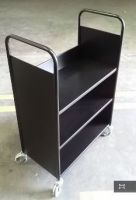 Economical Steel Book Trolley 3 Slop Shelves. 15PMT316-3S