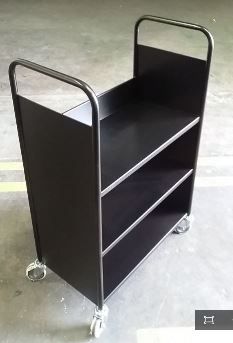 Economical Steel Book Trolley 3 Slop Shelves. 15PMT316-3S