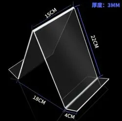 3mm Thick Large Acrylic 2 Side Display Easel. PSP-12