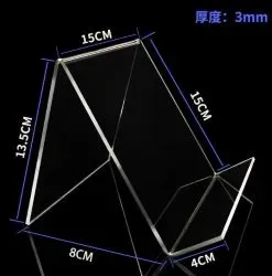 3mm Thick Small Acrylic Display Easel. PSP-4