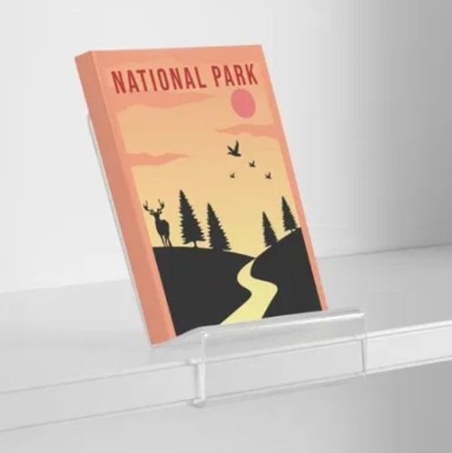 Clip-On Clear Plastic Shelf Display. PD137-9038