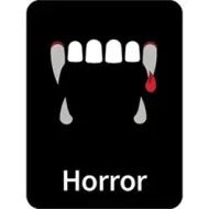 Flare Genre Subject Label " Horror ". PD138-5531