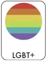Retro Classification Label " LGBT+" . PD137-2512