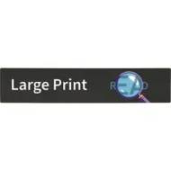 Bookshelf Sign " Large Print". PD138-4291