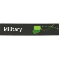 Bookshelf Sign " Military ". PD138-4282