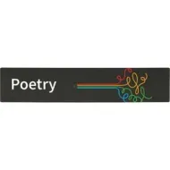 Bookshelf Sign " Poetry ". PD138-4275