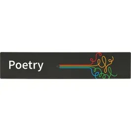 Bookshelf Sign " Poetry ". PD138-4275