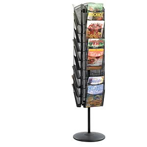 SAFCO Mesh Pocket Revolving Magazine Rack PD205-3805