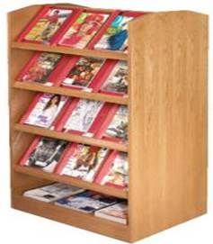 Magazine Rack Double Side Display Shelves. 15PMTB674-60017