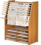 Classic Newspaper 8 Stick Rack with 5 shelves. 15PMTB675-6019