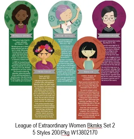 League of Extraordinary Women Die Cut Bookmark 200/pk. PD138-0217