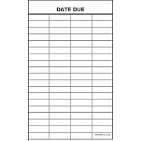 Date Due Slip 4 column- DDS/PSS/4