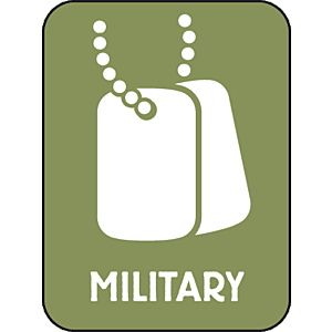 Modern Subject Classification Labels " Military". PD137-4824